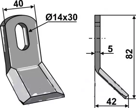 Y-Messer 82x40mm
